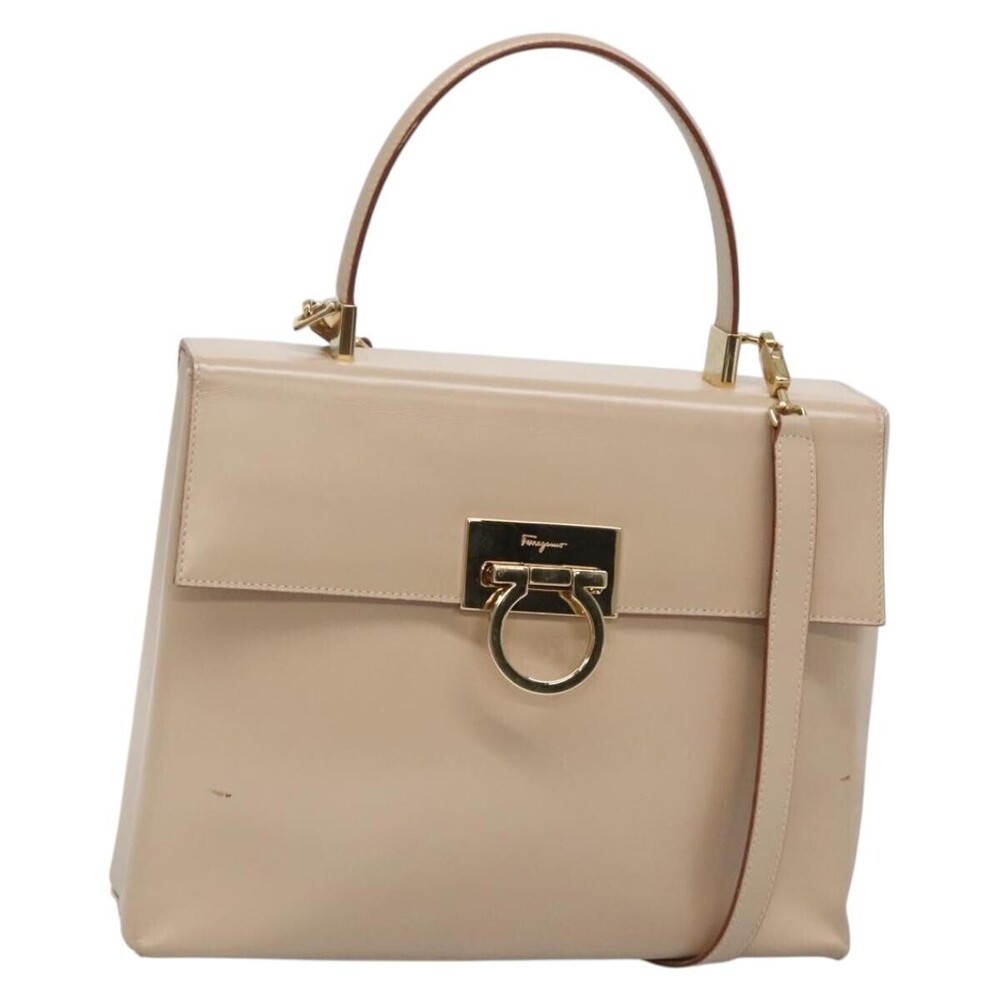 Salvatore Ferragamo Gancini Convertible Top Handle Leather Mini